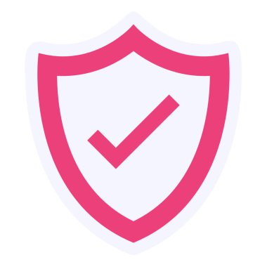 Kalkan. Web simgesi basit illüstrasyon