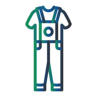 simple web illustration icon of Dungarees