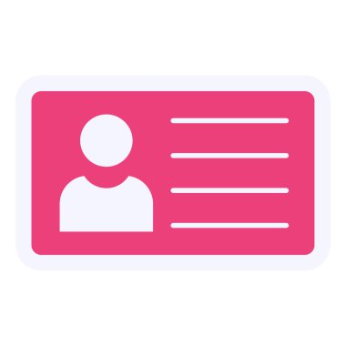 identification id card icon, web illustration