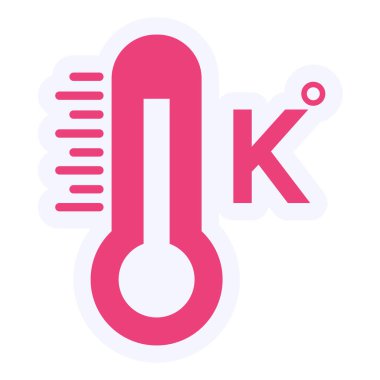 Color temperature vector flat icon