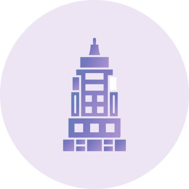 Bina. Web simgesi basit illüstrasyon