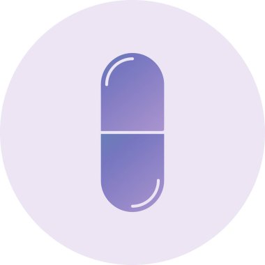 Kapsül Vektör Şekil Simgesi Tasarımı 