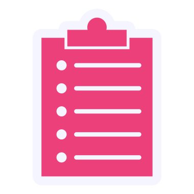 Kontrol listesi. Web simgesi basit illüstrasyon