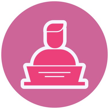 Teleworking modern icon vector illustration