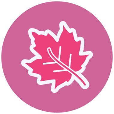 Autumn maple leaf. web icon simple illustration