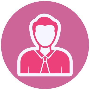 Visitor avatar, icon modern simple illustration 