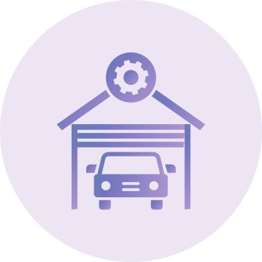 Atölye Vektörü Glyph Simgesi Tasarımı 