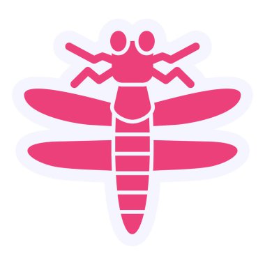simple web illustration of Dragon Fly bug
