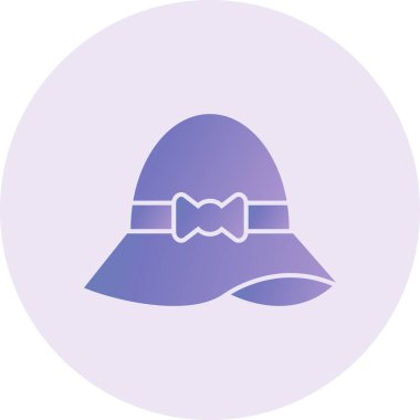 woman hat, web icon simple illustration