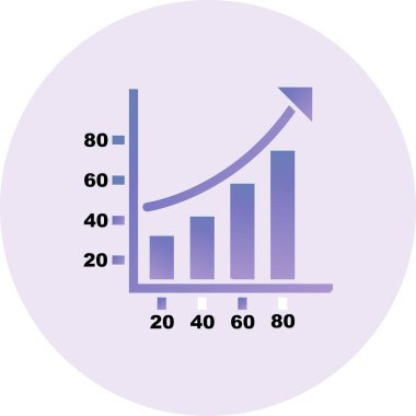 Business Growth illustration, minimal flat icon 