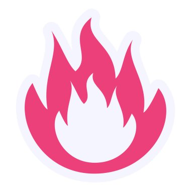vector illustration of flame icon. Burning 