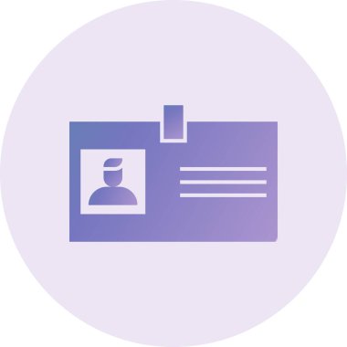 identification id card icon, web illustration
