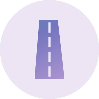 road sign. trendy flat color design icon template for web mobile apps 