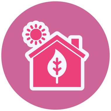 illustration of Eco House building,  property architecture