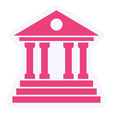 Banka simgesinin vektör illüstrasyonu