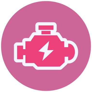 Motor Vektörü Şekil Simgesi Tasarımı 