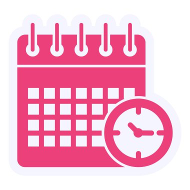 Takvim tarihi simgesi vektör illüstrasyon tasarımı