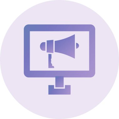 Konuşmacı. Web simgesi basit illüstrasyon