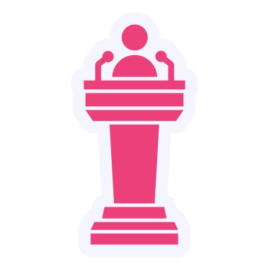 tribune podium. web icon simple illustration