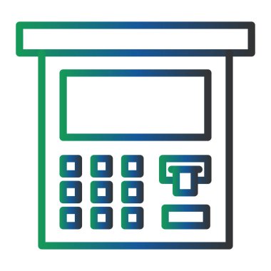 hesap makinesi düz simgesi, vektör illüstrasyonu