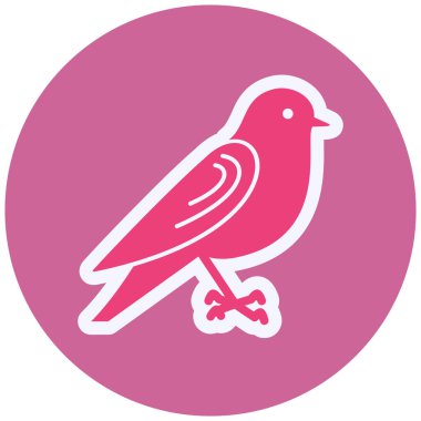 Kuş. Web simgesi basit illüstrasyon