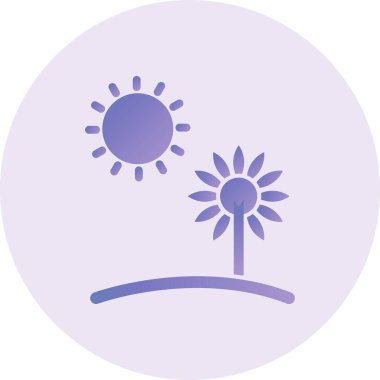 Çiçek. Web simgesi basit illüstrasyon