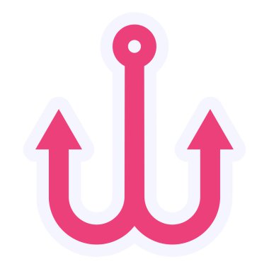 Balık oltası. Basit resimleme 