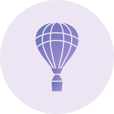 sıcak hava balonu simgesi, vektör illüstrasyonu