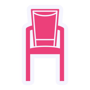 Sandalye. Web simgesi basit illüstrasyon