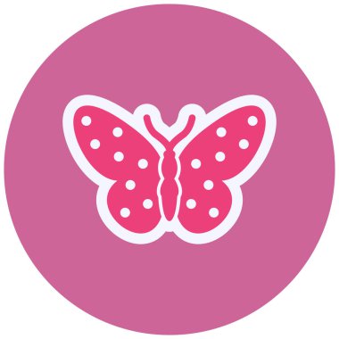 Kelebek. Web simgesi basit illüstrasyon