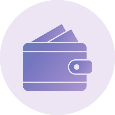 Cüzdan. Web simgesi basit tasarım