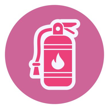 Yangın söndürme ikonu. Web için gaz hidrantı vektör simgelerinin özet çizimi