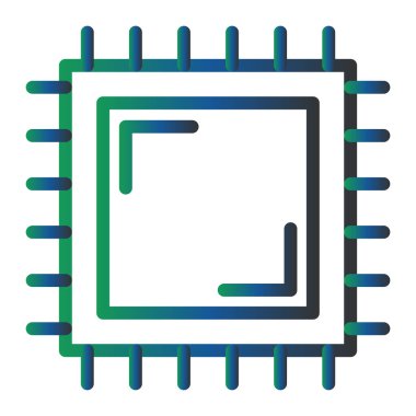 computer chip. simple design illustration