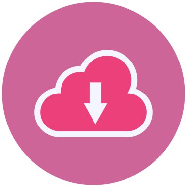 Bulut. Web simgesi basit illüstrasyon