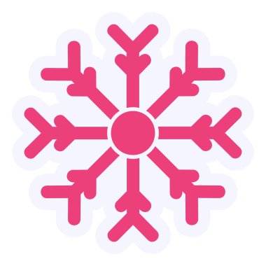 Kar tanesi. Web simgesi basit illüstrasyon