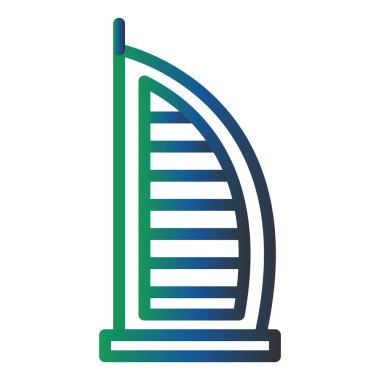 Burj Al Arab web icon simple illustration