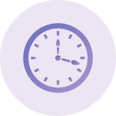 Color clock icon vector illustration