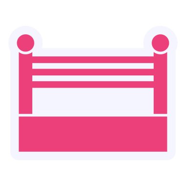 Boks Yüzük Vektörü Kabartma Simgesi Tasarımı