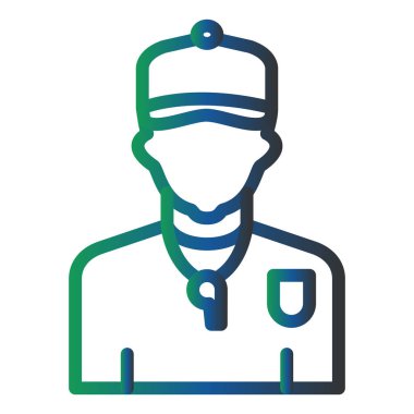 Coach man. web icon simple illustration