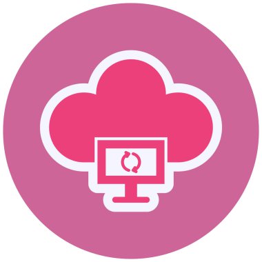 cloud storage technology. web icon simple design