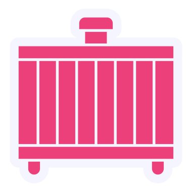 Radyatör Vektörü Şekil Simgesi Tasarımı 