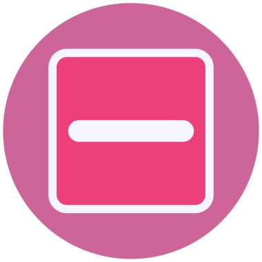 Eksi. Web simgesi basit illüstrasyon