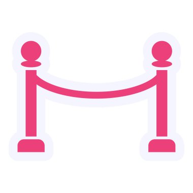 Bariyer. Web simgesi basit illüstrasyon