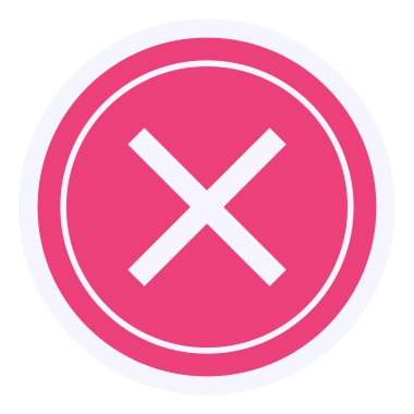 Simge vektör illüstrasyonunu iptal et