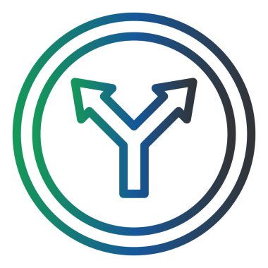 road sign. trendy flat color design icon template for web mobile apps 