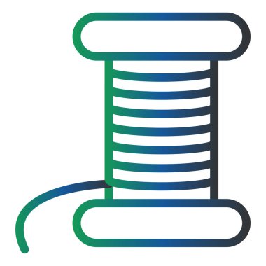 vector illustration of single sewing thread icon