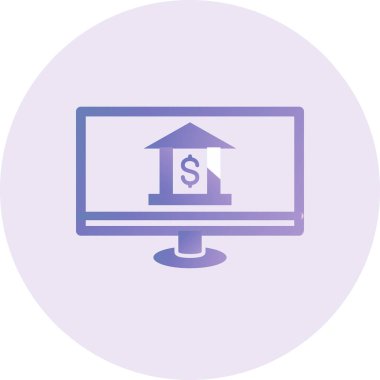 Banka simgesinin vektör illüstrasyonu