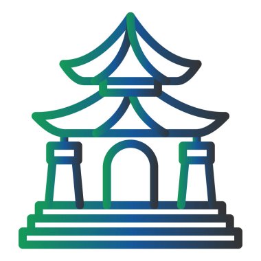 vector illustration of a Memorial Hall  icon