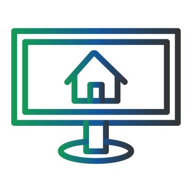 Ev simgesinin vektör illüstrasyonu