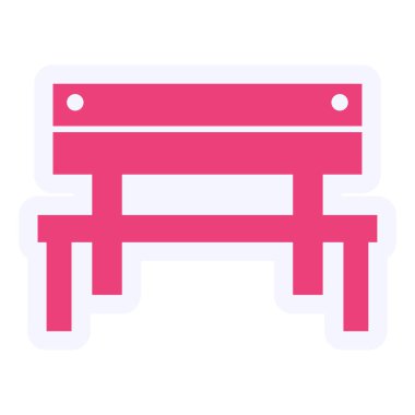 Yedek kulübesi Web simgesi basit illüstrasyon